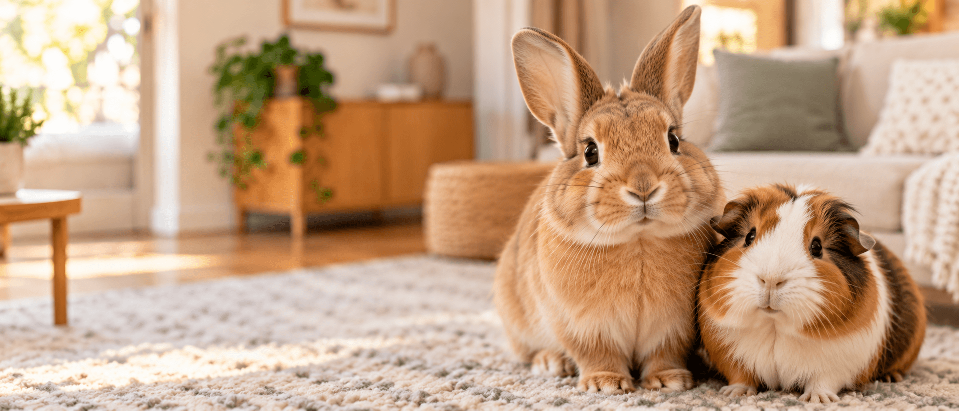 Kaninchen und Meerschweinchen